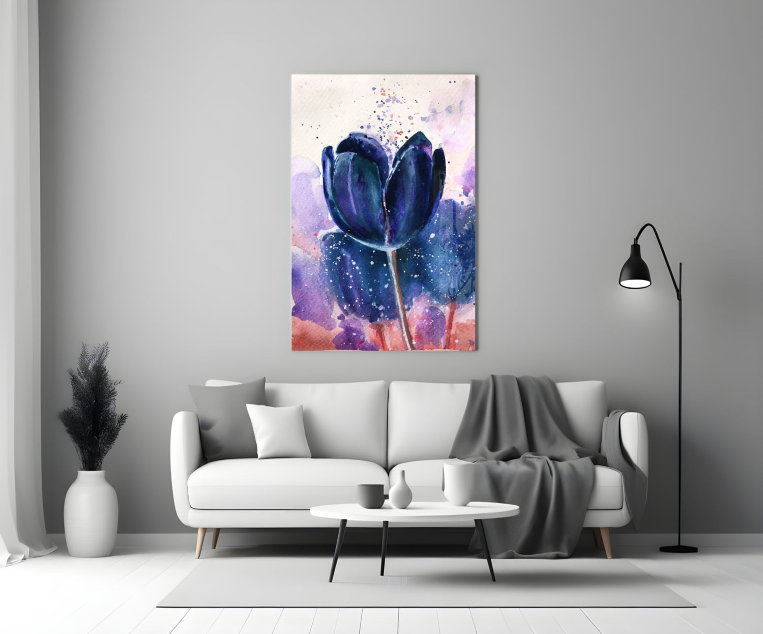 Tulip Glass Wall Art.