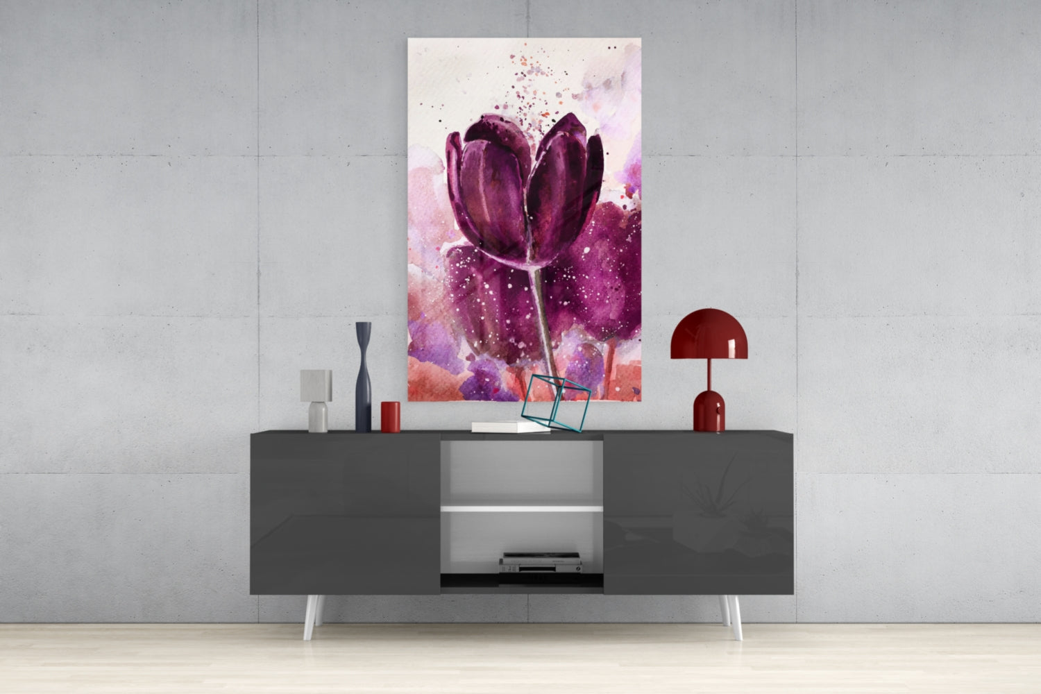Tulip Glass Wall Art.