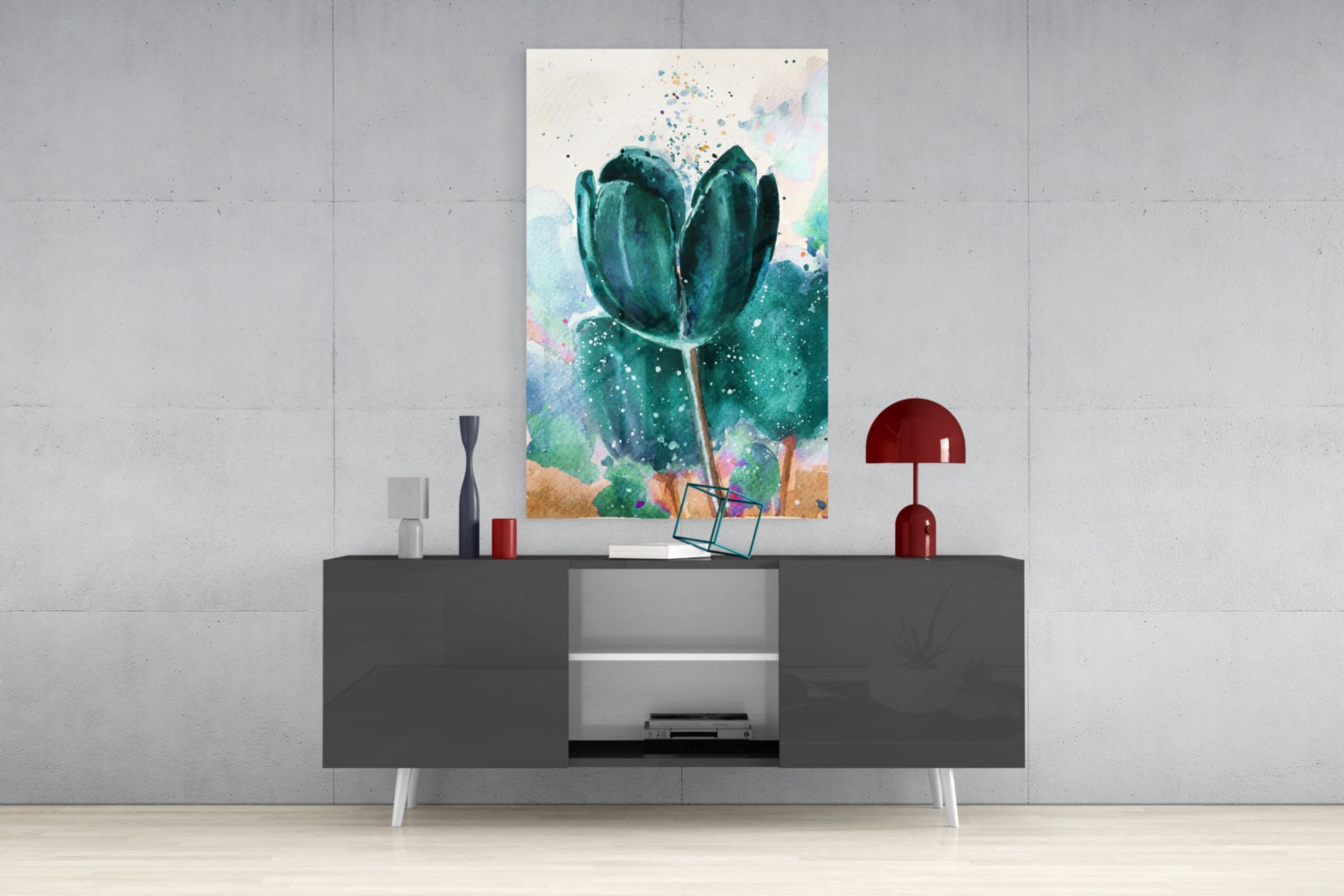 Tulip Glass Wall Art.