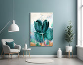 Tulip panel adding editorial calm to a bathroom