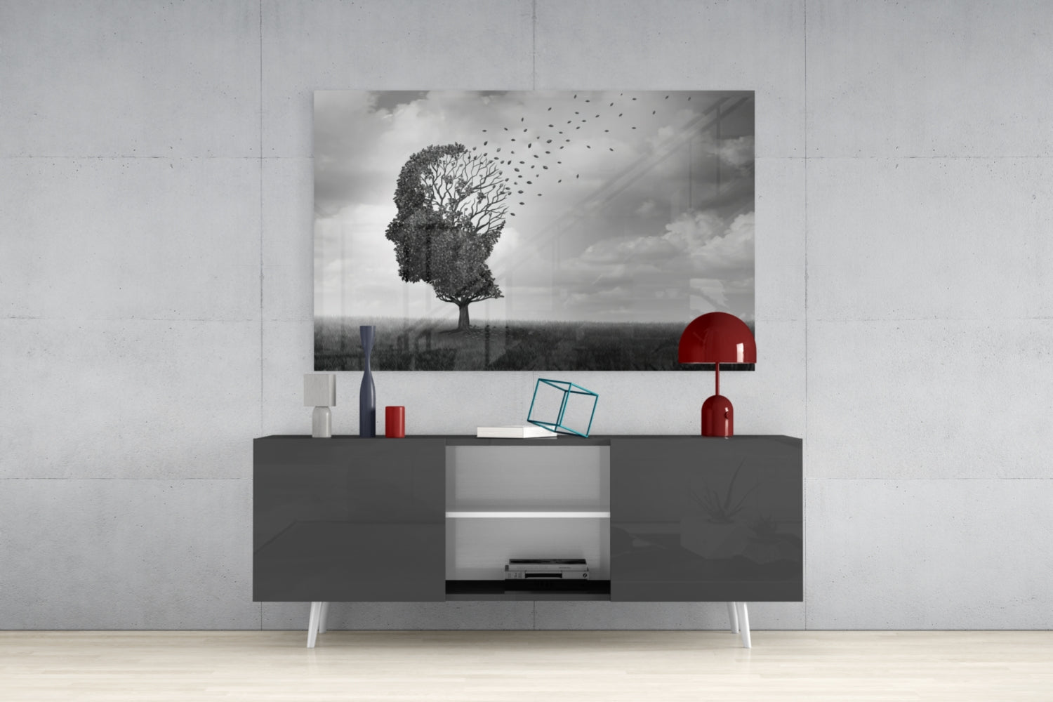 Autumn of Thoughts Glass Wall Art.