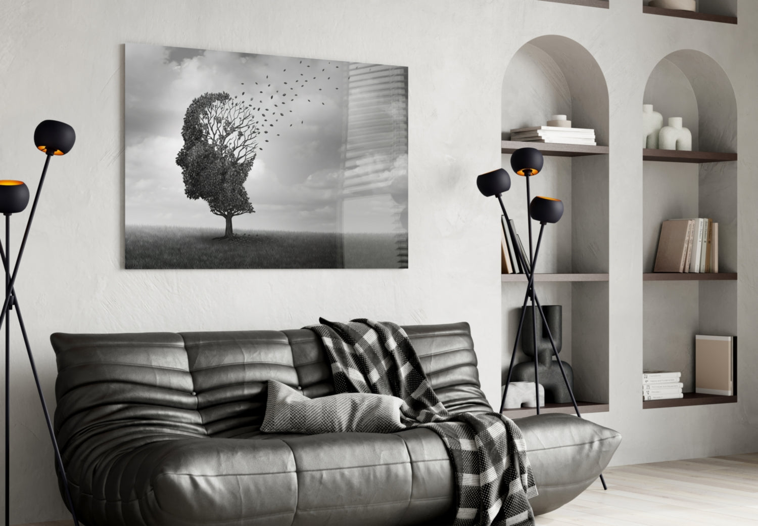 Autumn of Thoughts Glass Wall Art.