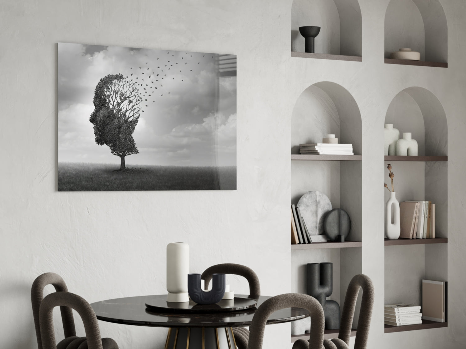 Autumn of Thoughts Glass Wall Art.