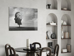 Autumn of Thoughts glass print enhancing an office with cinematic calm
