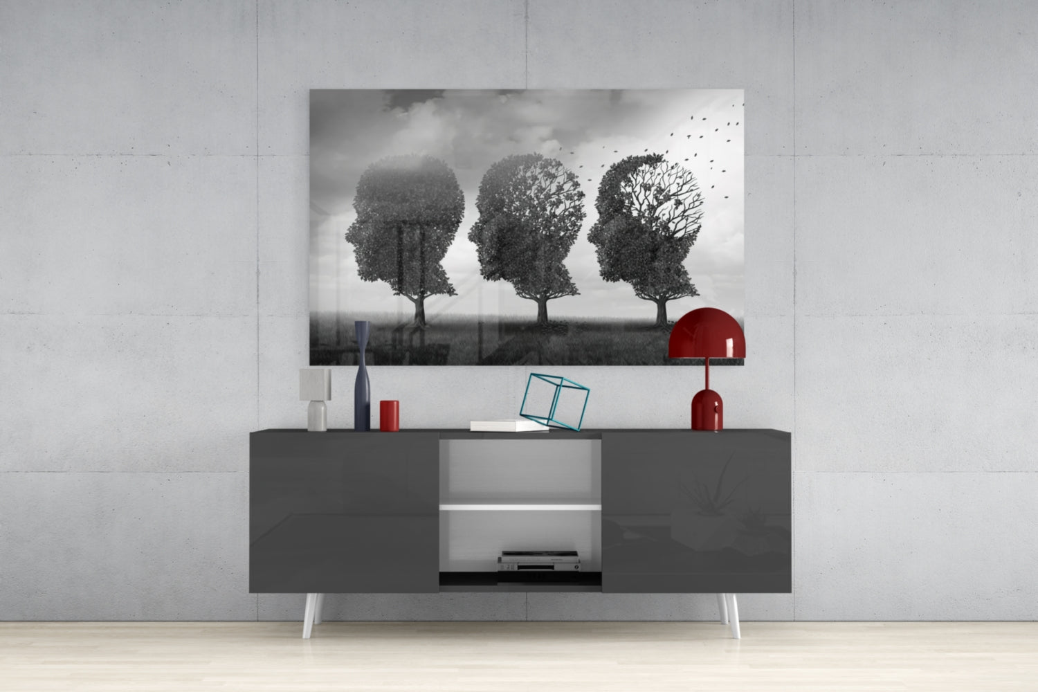 Autumn of Thoughts Glass Wall Art.