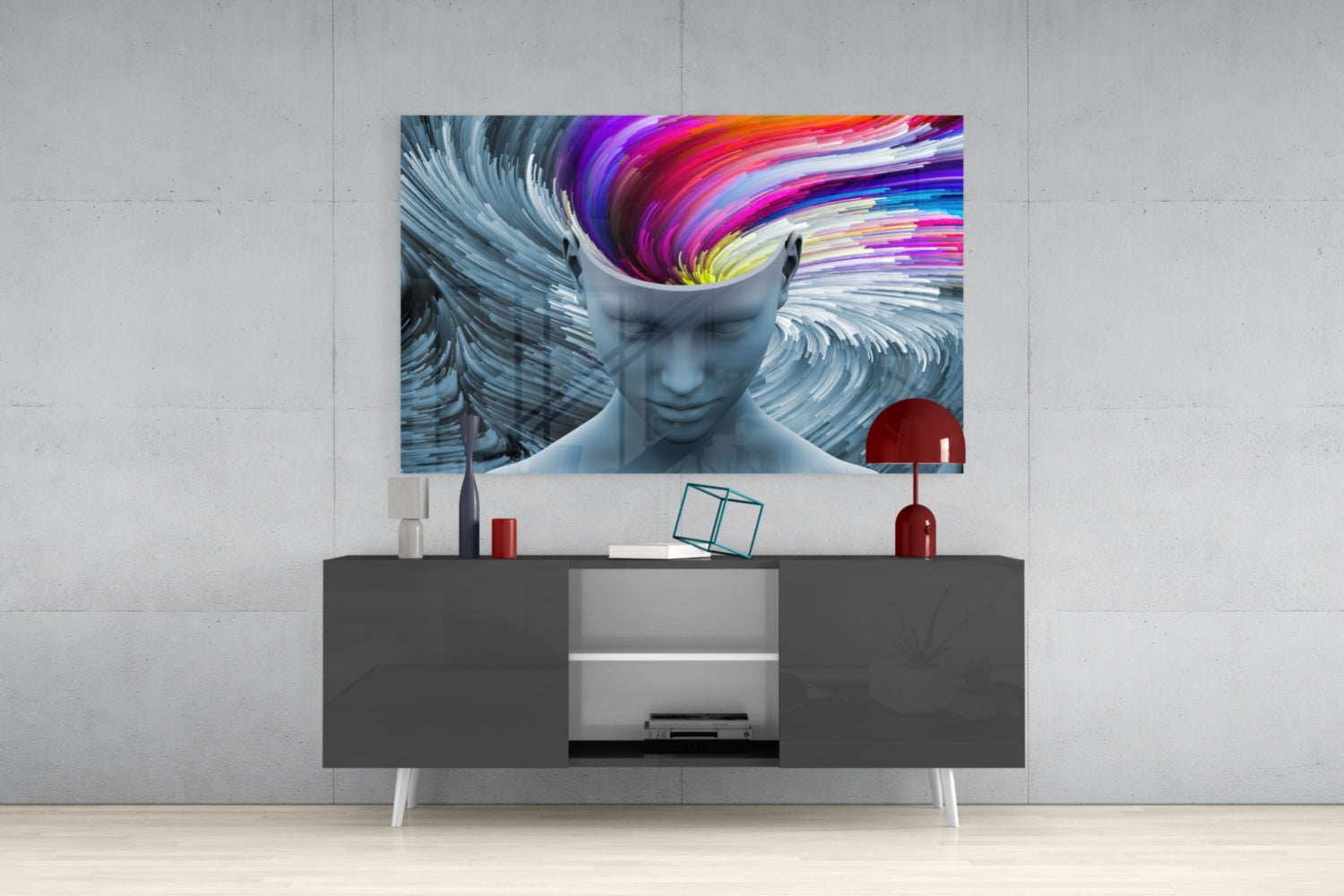 Color of Gray Glass Wall Art.