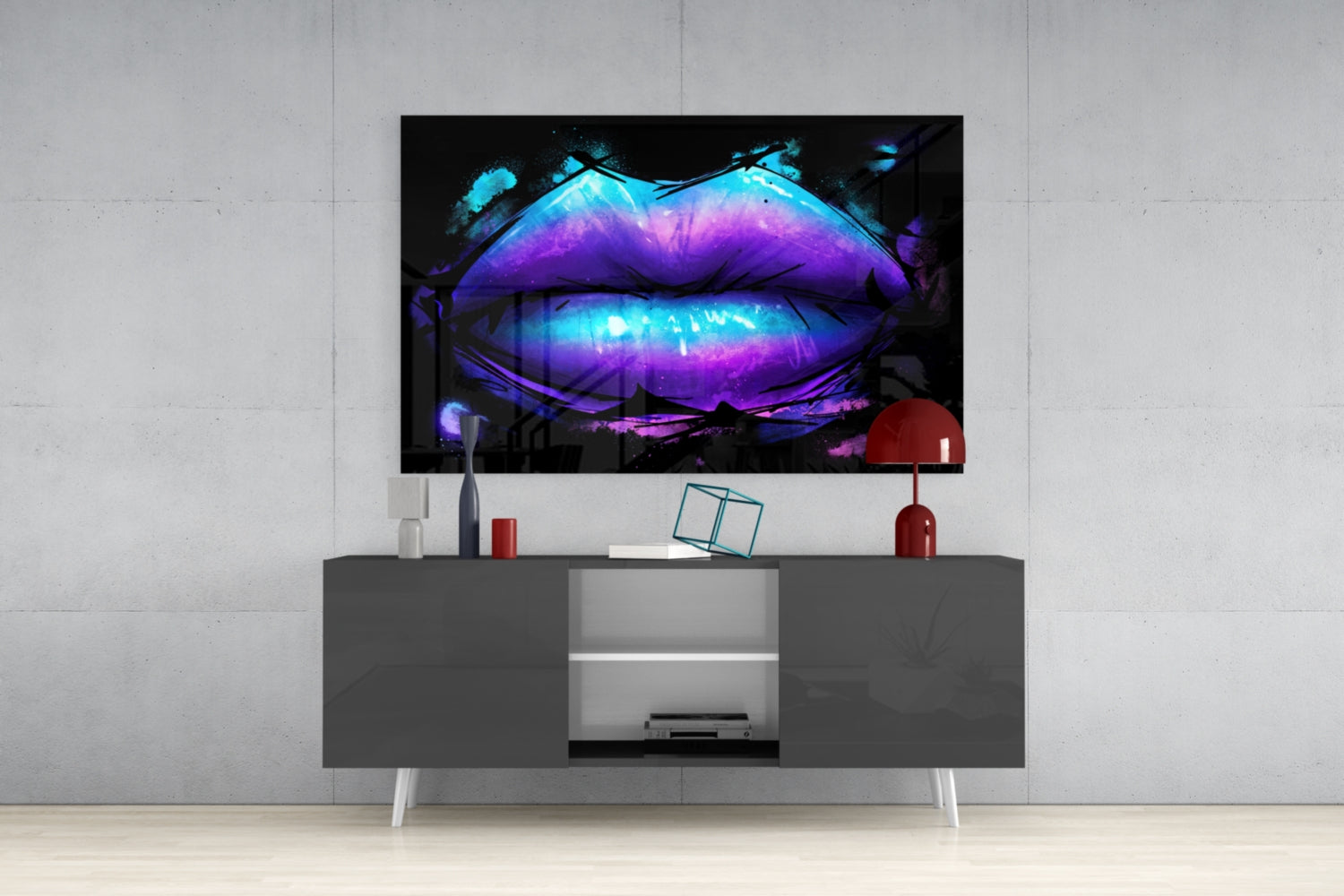 Lip Glass Wall Art.