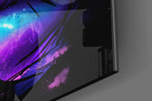 Lip panel catching low light to reveal its electric saturation