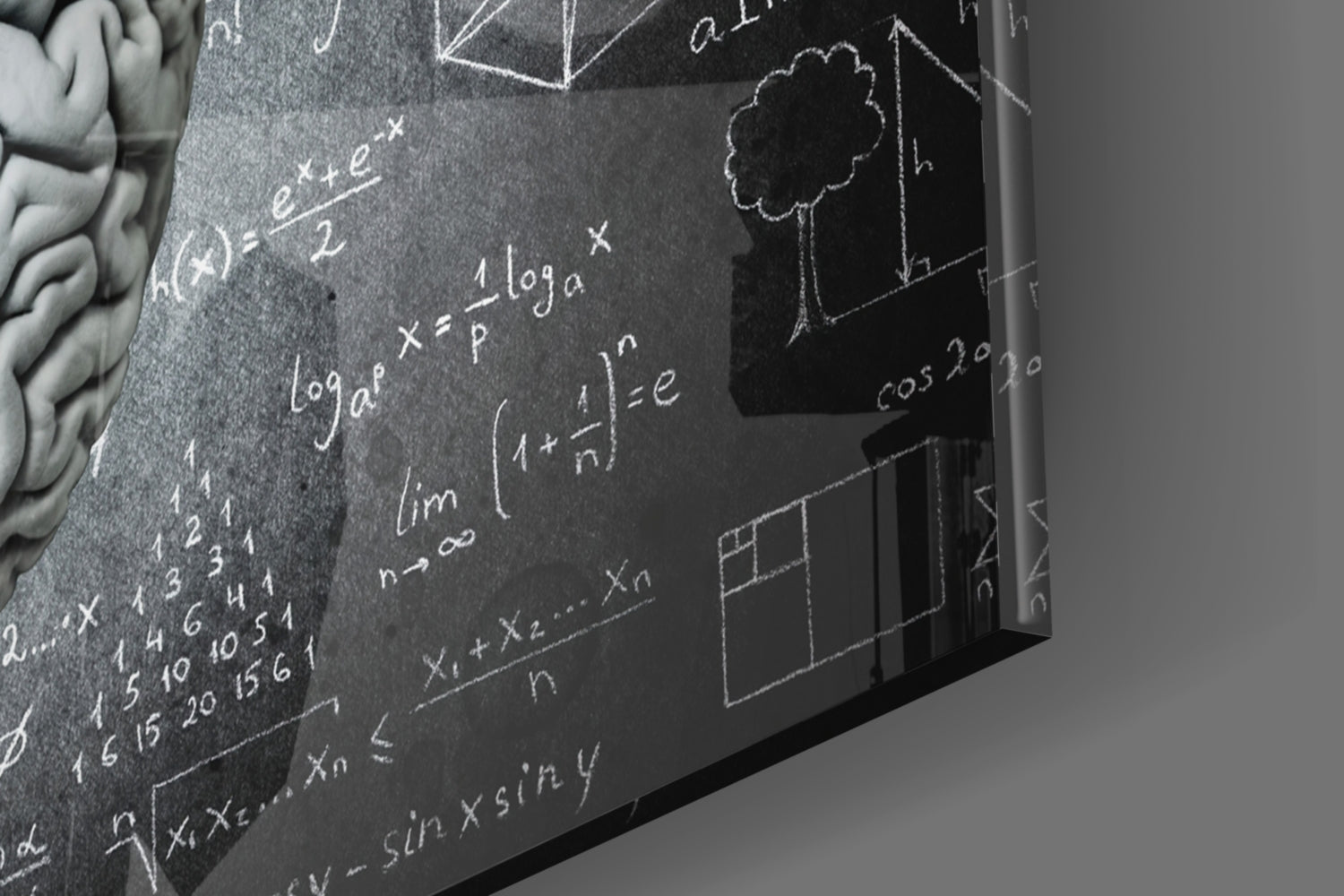 Brain Glass Wall Art.