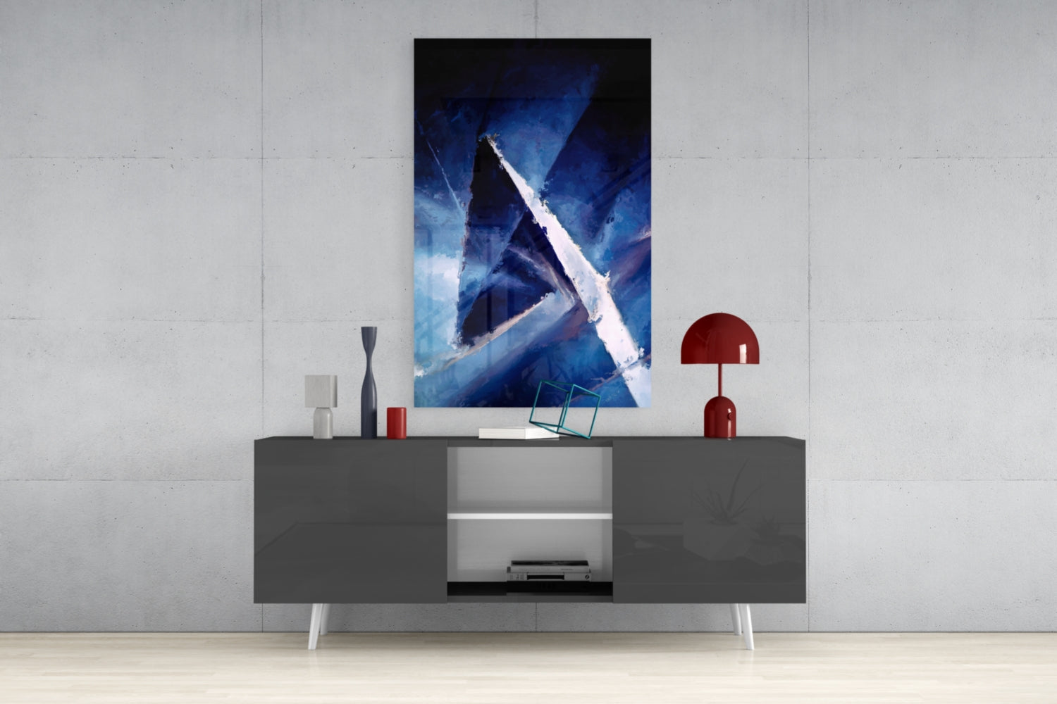 Abstract Glass Wall Art.