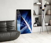 Abstract glass print enhancing an office with cinematic drama