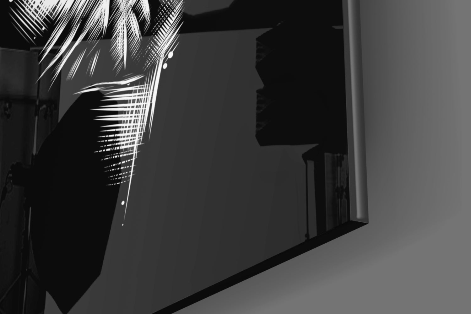 Horns Hands Glass Wall Art.