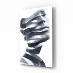 Surreal-monochrome panel bringing contemplative drama to a contemporary lounge