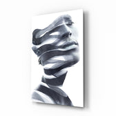 Surreal-monochrome panel bringing contemplative drama to a contemporary lounge