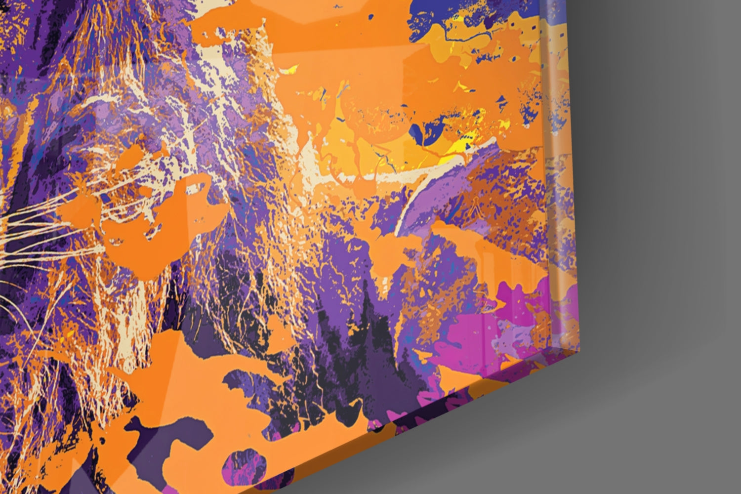 Lion Glass Wall Art.