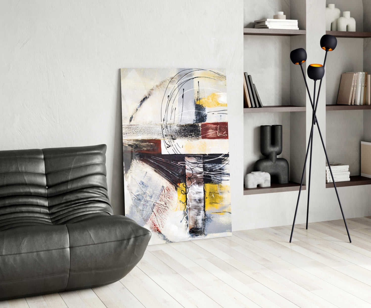 Abstract Glass Wall Art.