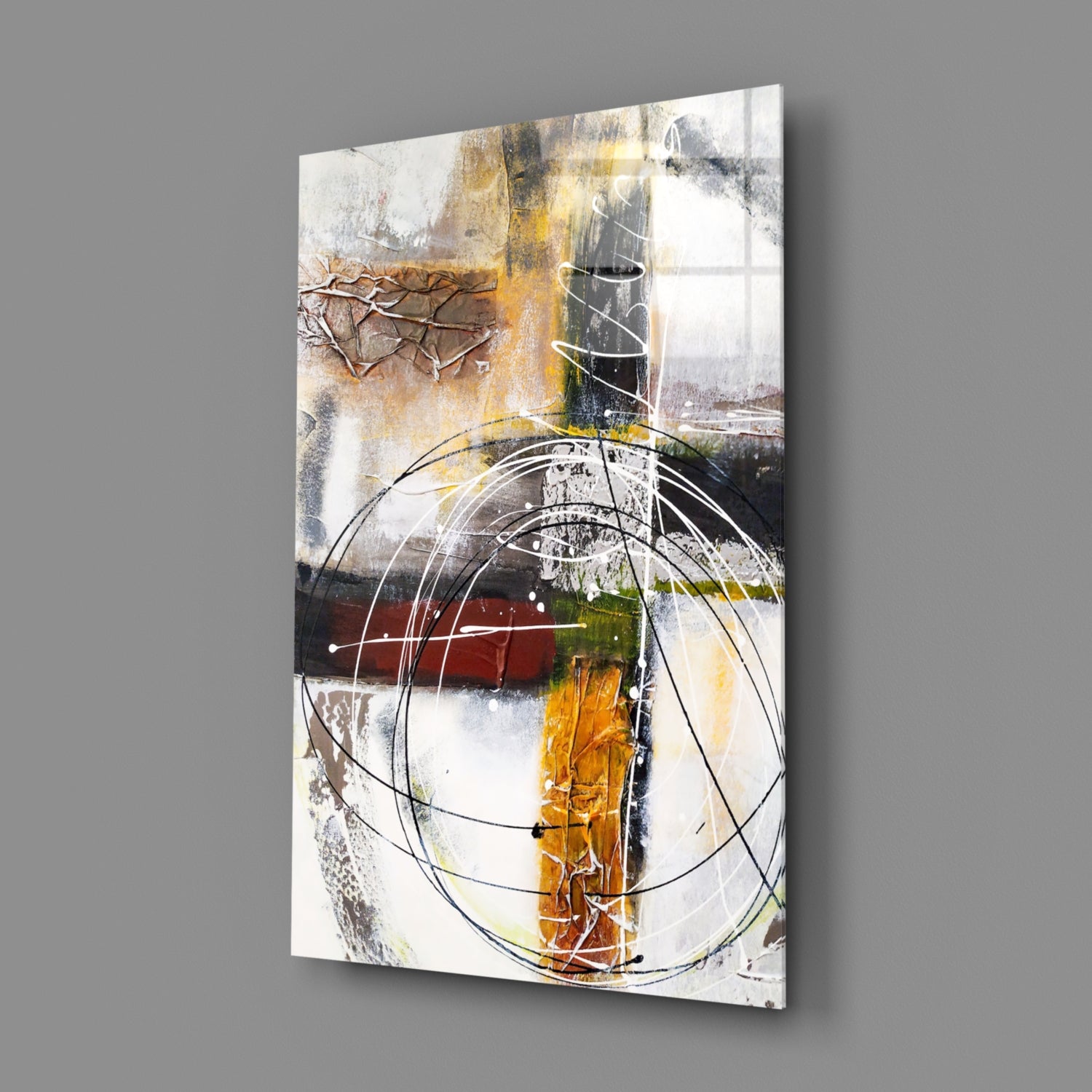 Abstract Glass Wall Art.
