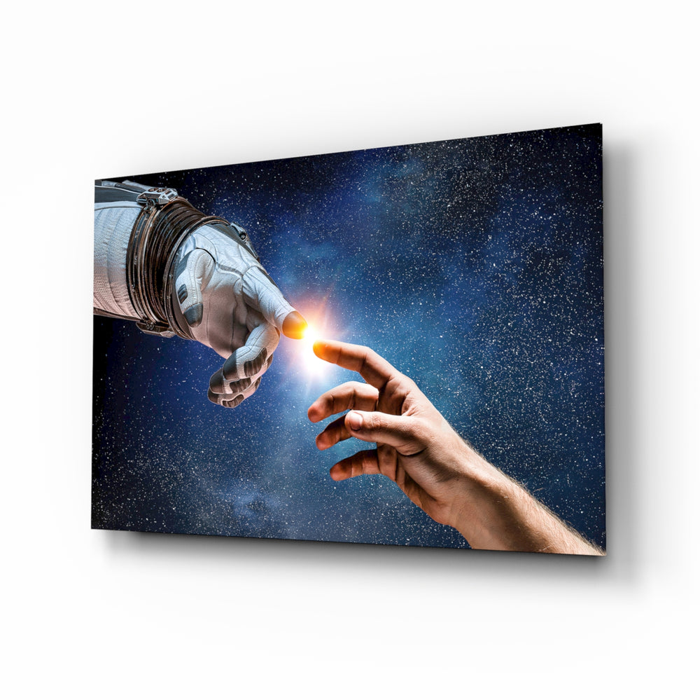 Cosmic-creation panel bringing epic drama to a contemporary office