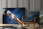 Creation artwork anchoring a wall with epic conceptual palette