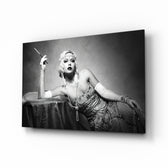 Art-deco-vintage panel bringing glamorous drama to a contemporary lounge
