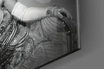 Roaring 20s panel catching window light to reveal its tonal sheen