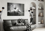 Roaring 20s panel adding editorial mood to a bedroom