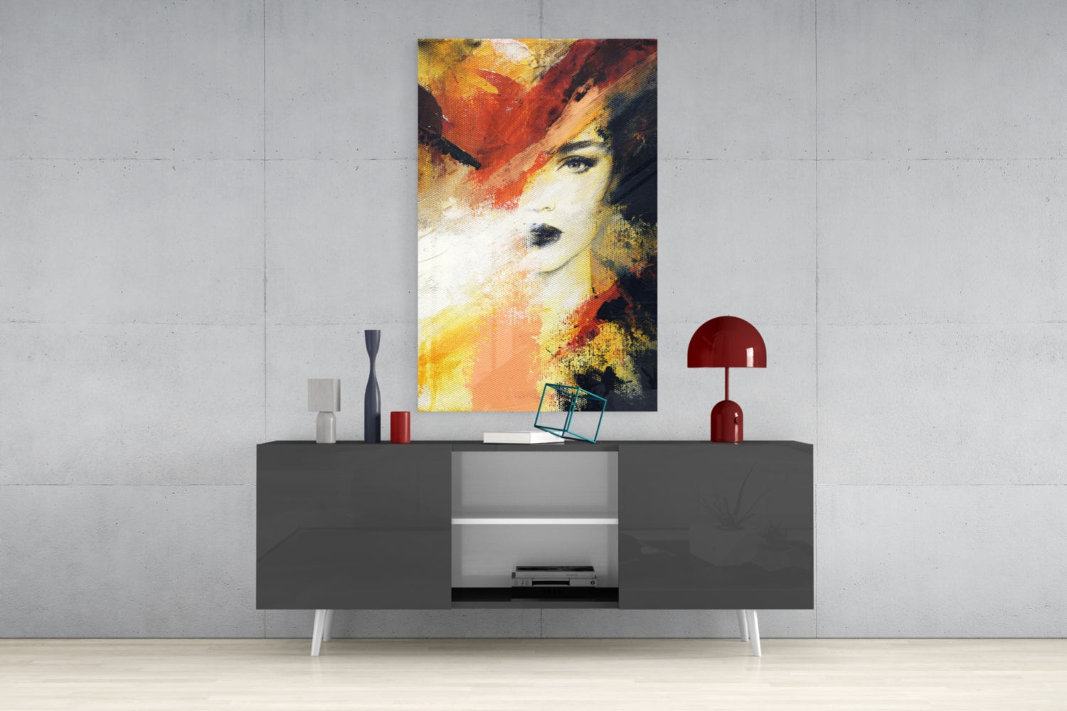 Women's Glass Wall Art.