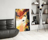 Women's glass print enhancing a hallway with cinematic drama