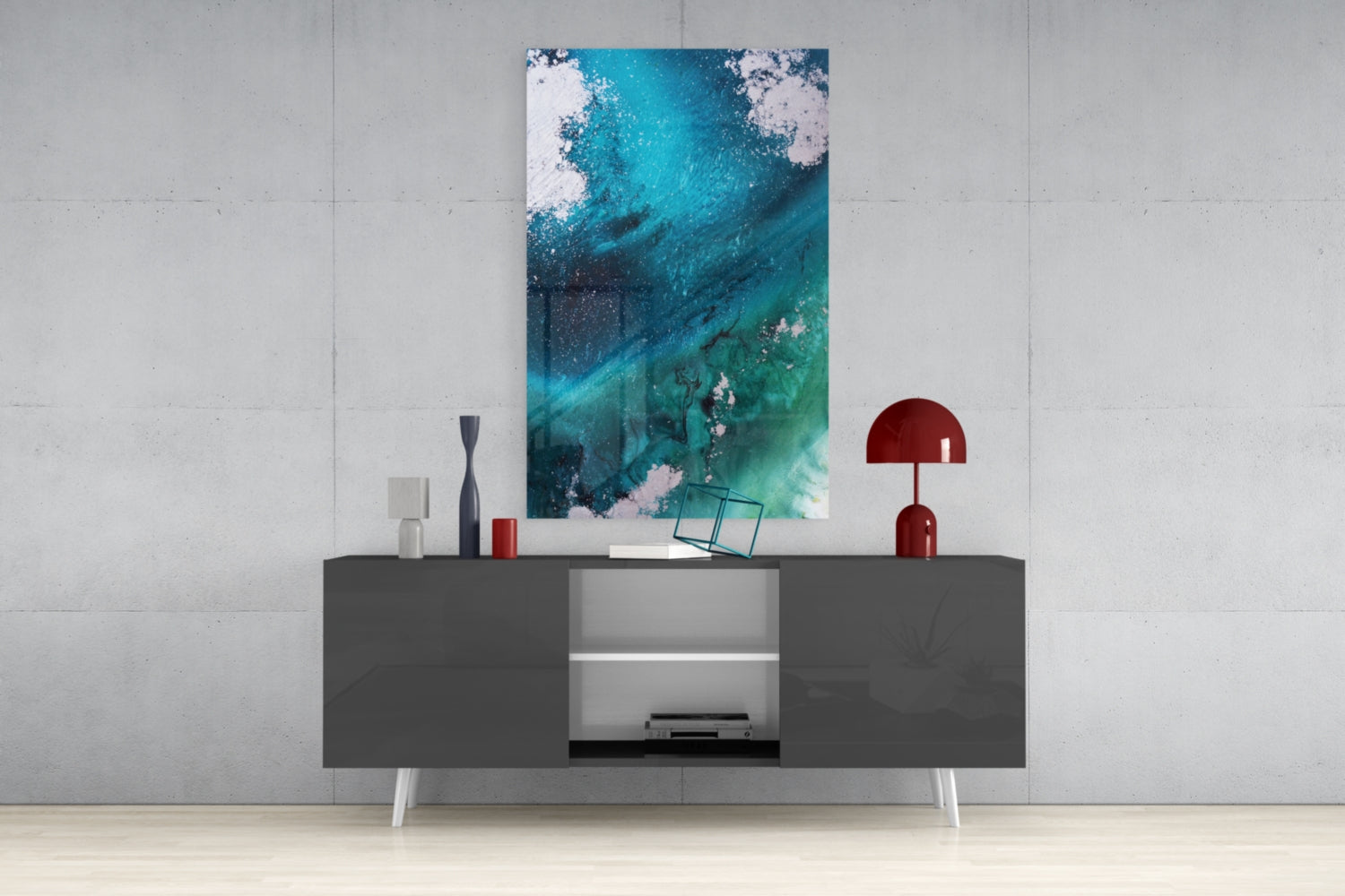 Colors of Abstraction Glass Wall Art.