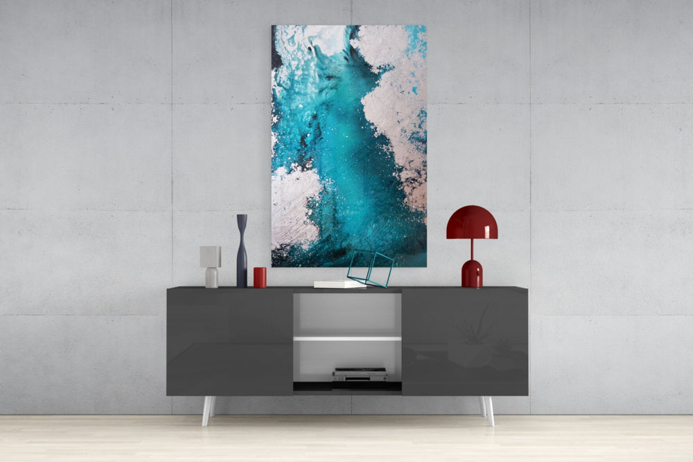 Colors of Abstraction Glass Wall Art.