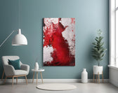 Colors of Abstraction panel adding editorial mood to a hallway