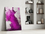 Colors of Abstraction artwork anchoring a wall with bold moody palette