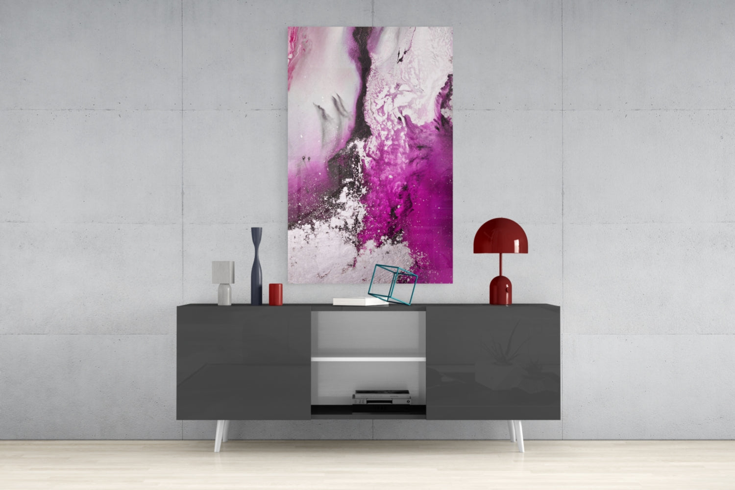 Colors of Abstraction Glass Wall Art.