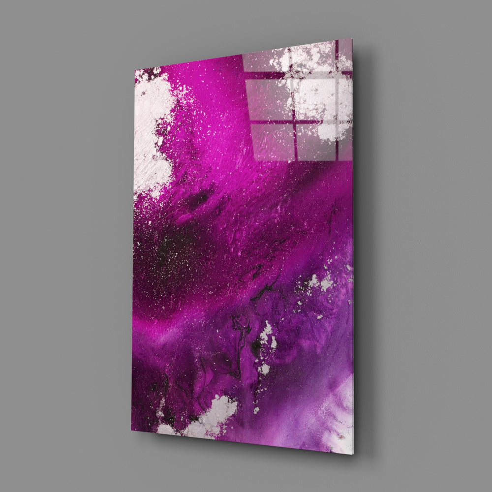 Colors of Abstraction close-up showing deep magenta burst through pearl drift