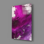 Colors of Abstraction close-up showing deep magenta burst through pearl drift
