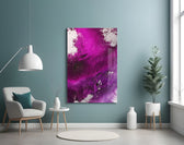 Colors of Abstraction panel adding editorial mood to a bedroom