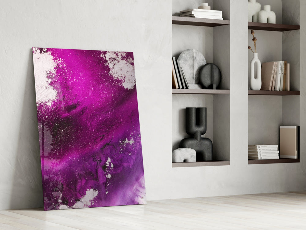 Colors of Abstraction artwork anchoring a wall with bold dramatic palette