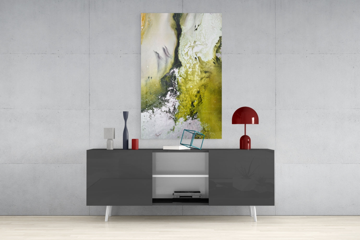 Colors of Abstraction Glass Wall Art.