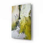 Fluid-organic panel bringing serene calm to a contemporary hallway