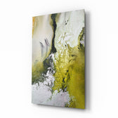 Fluid-organic panel bringing serene calm to a contemporary hallway
