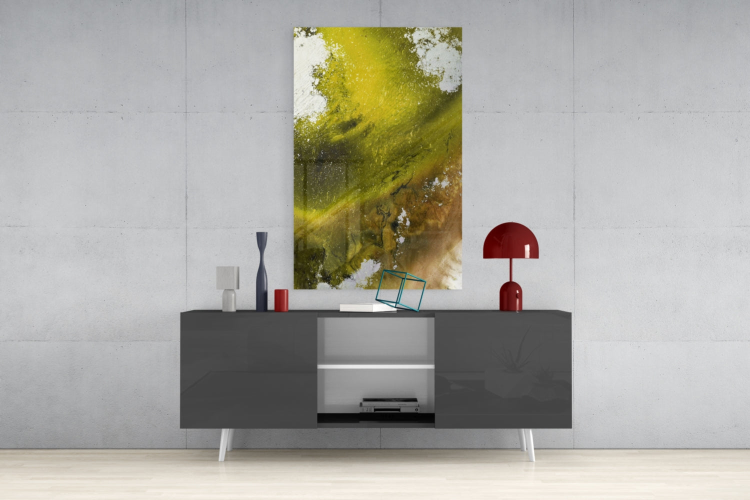 Colors of Abstraction Glass Wall Art.