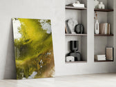 Colors of Abstraction artwork anchoring a wall with serene minimalist palette