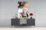 Abstract Glass Wall Art.