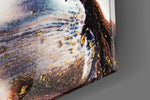 Abstract panel catching window light to reveal its luxe shimmer
