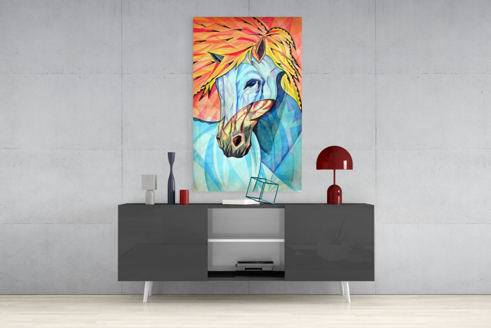 Horse Glass Wall Art.