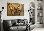 Butterfly panel adding editorial mood to a hallway