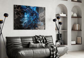 Energy panel adding editorial mood to a living room