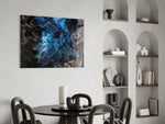 Energy glass print enhancing an office with cinematic drama