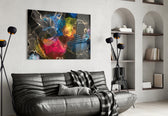 Energy panel adding editorial mood to a living room