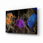 Plasma-cosmic panel bringing electric drama to a contemporary lounge
